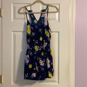 Flower blue Romper